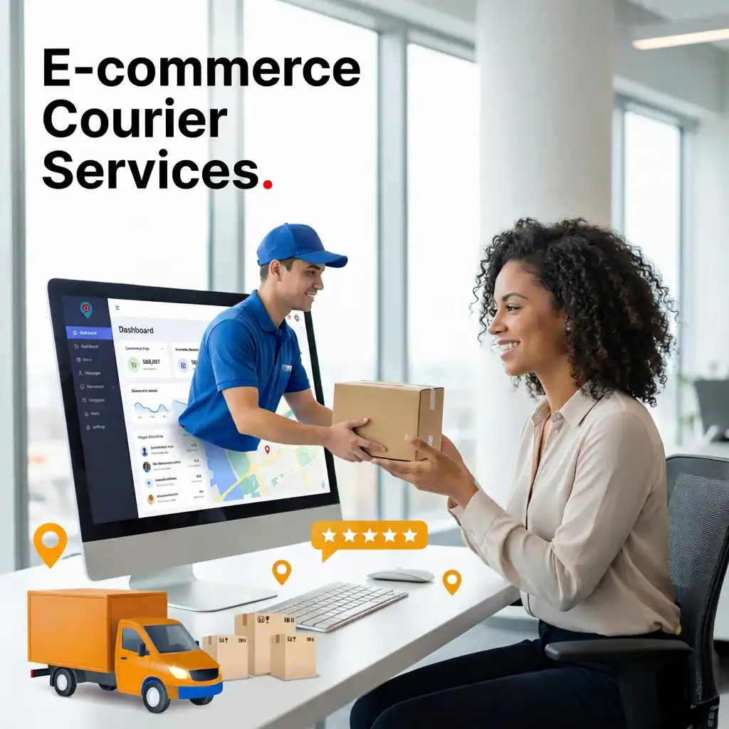 E-commerce Courier Service, Delivery and Shipping